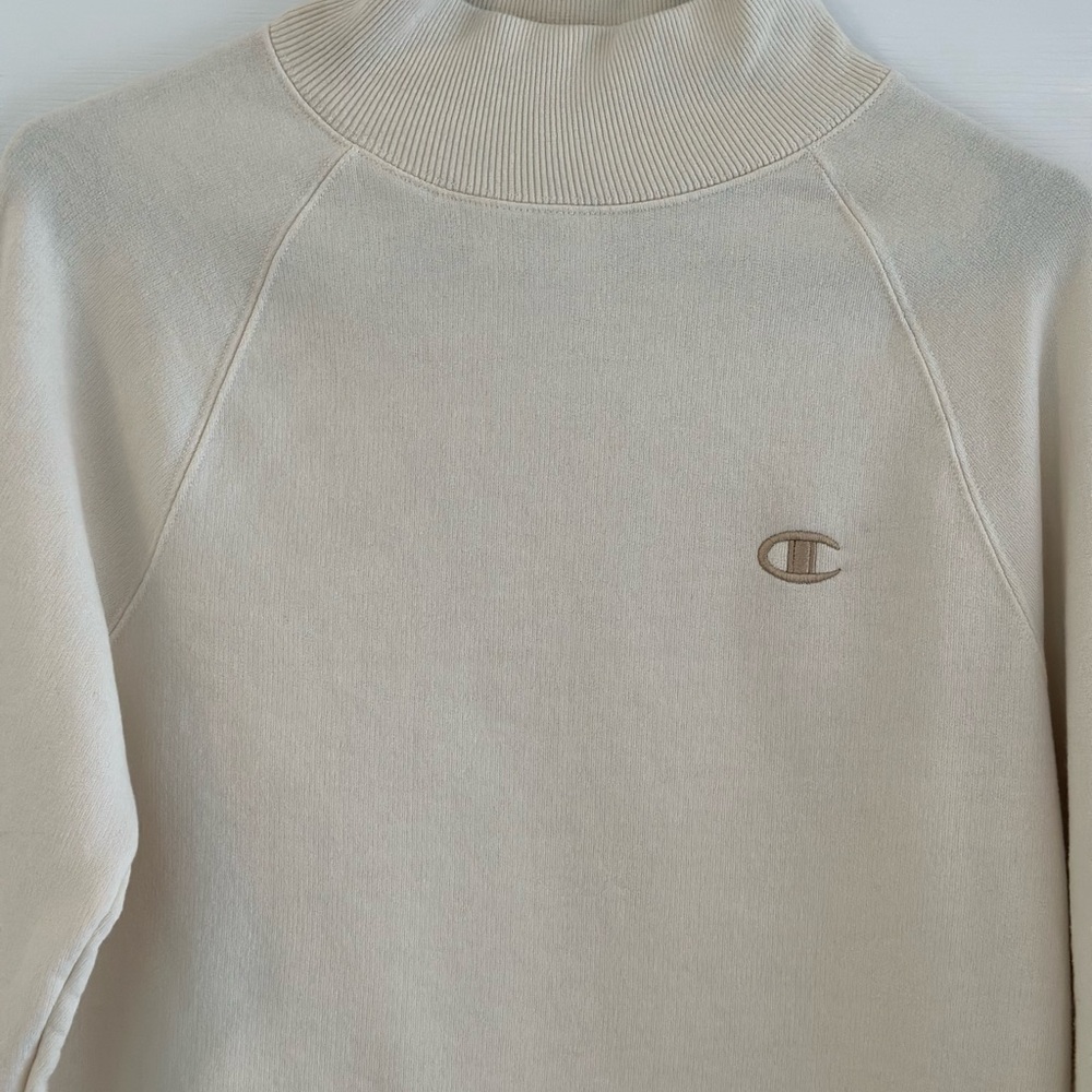 Champion Off-White Ribbed Sweatshirt